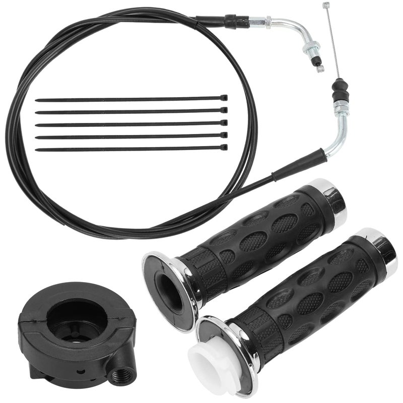 YOXUFA 7/8 Twist Grip 78"" Throttle Cable Kit for GY6 50 80 125 150cc QMB139 157QMJ TaoTao Lancer VIP Future Champion Wolf RX50 IceBear Dongfang Jonway Roketa Scooter Moped Mini Bike Go Kart Parts - Image 1
